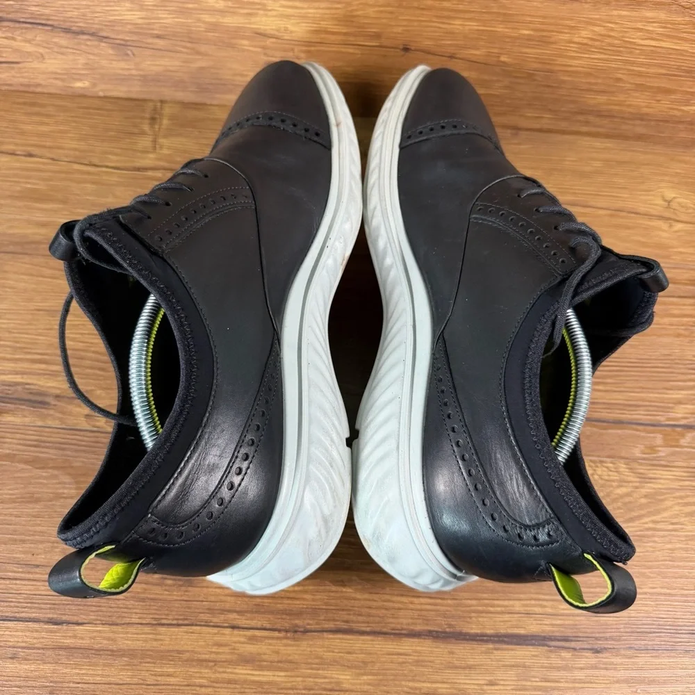 ECCO Men's ST.1 Hybrid Lite Black Leather Cap Toe Shoes Size‎ 12 (46) Sneakers